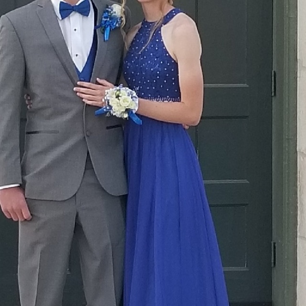 Royal blue prom dress